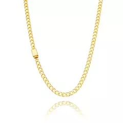 Corrente Malha Grumet Banhada a Ouro 18K 60cm