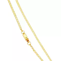 Corrente Malha Piastrini Banhada a Ouro 18K 50cm - comprar online