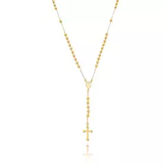 Gargantilha Rosário Banhada a Ouro 18K 45cm
