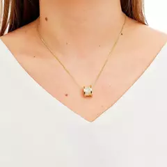 Gargantilha Beloved Cravejada com Zircônias Navette Banhada a Ouro 18K - comprar online