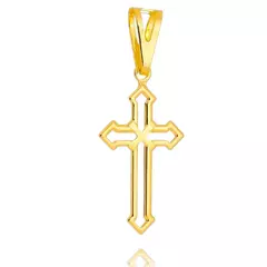 Pingente Crucifixo Vazado com X Central Banhado a Ouro 18K 