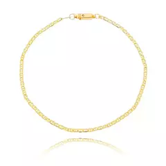 Kit Corrente e Pulseira 21cm Cadeado 1.5mm Banhado a Ouro 18K (Corrente 70cm) - KT0009 na internet