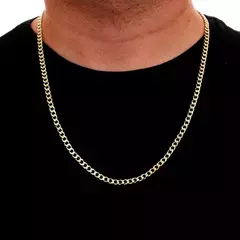 Corrente Malha Grumet Banhada a Ouro 18K 60cm na internet