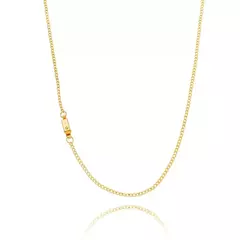 Kit Corrente e Pulseira 21cm Grumet 2.0mm Banhado a Ouro 18K (Corrente 70cm) - KT0008 na internet