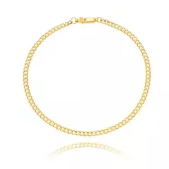 Pulseira Malha Grumet 21cm Banhada a Ouro 18K