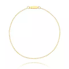 Kit Corrente e Pulseira 21cm Cadeado 1.5mm Banhado a Ouro 18K - KT0002 - Lacora