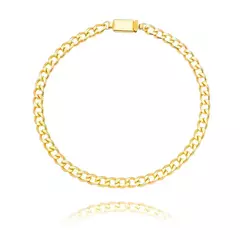 Pulseira Malha Grumet 21cm Banhada a Ouro 18K