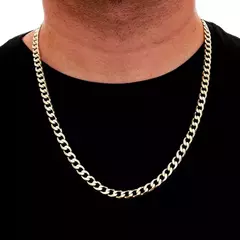Corrente Malha Grumet Banhada a Ouro 18K 60cm na internet