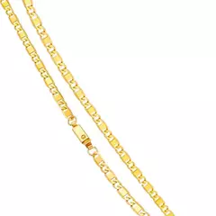 Corrente Malha Piastrini Banhada a Ouro 18K 60cm na internet