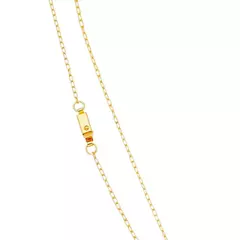 Corrente Malha Cadeado Banhada a Ouro 18K 50cm - comprar online