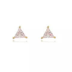 Conjunto de Colar e Brinco Triângulo Banhado a Ouro 18K - CJ0005 - Lacora
