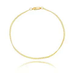 Kit Corrente e Pulseira 21cm Grumet 2.0mm Banhado a Ouro 18K (Corrente 70cm) - KT0008 - comprar online
