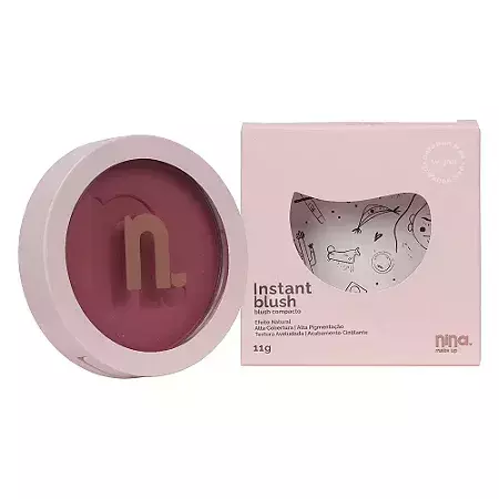 Blush Compacto Instant Blush Flerte - Nina Makeup