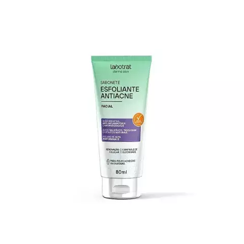 Sabonete Esfoliante Facial Antiacne 80ml - Labotrat Cosméticos