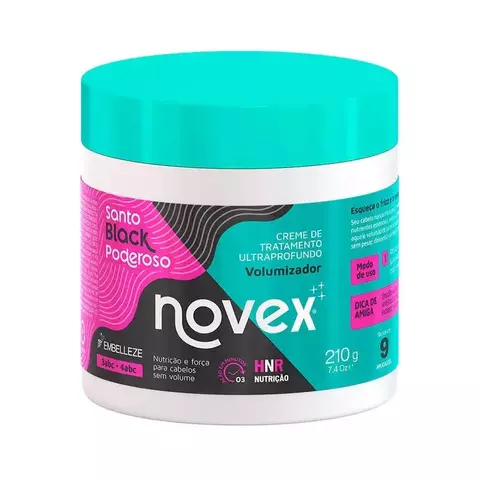 Máscara Capilar de Tratamento Meus Cachos Santo Black Poderoso 210g - Novex