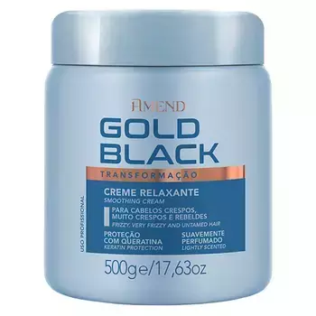 Creme Relaxante com Queratina Gold Black 500g - Amend