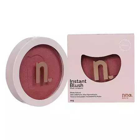 Blush Compacto Instant Blush Rosa Quente - Nina Makeup