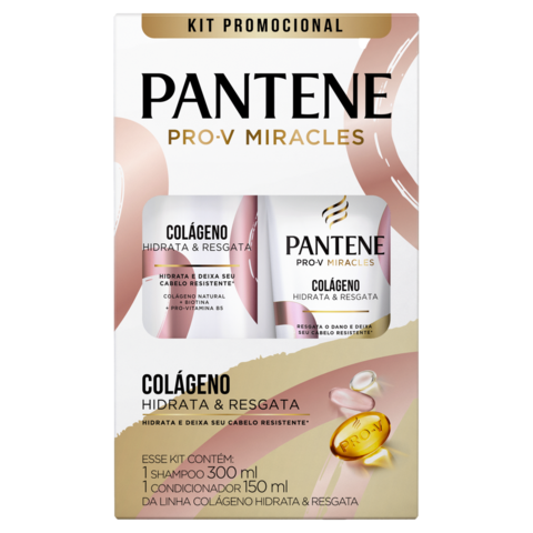Kit Shampoo 300ml + Condicionador 150ml Colágeno - Pantene