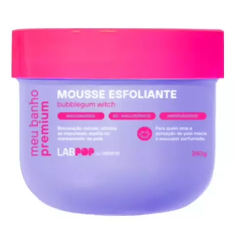 Mousse Esfoliante Bubblegum 240ml- Labotrat LobPOP
