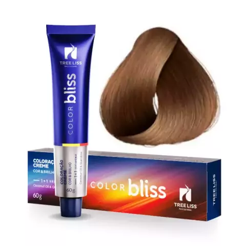 Coloração sem Amônia Color Bliss 5.3 Castanho Claro Dourado 60g - Tree Liss