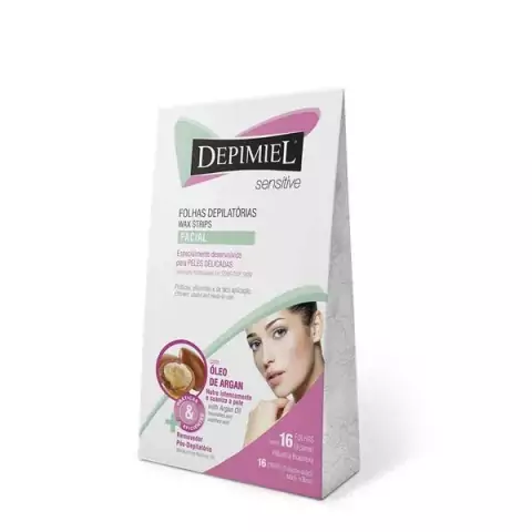 Folhas Prontas Para Depilação Facial Sensitive 16 Unidades- Depimiel