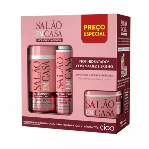 Kit Salão em Casa Hidratação Intensiva - Eico