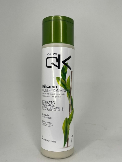 Condicionador Bálsamo Extrato de Chá Verde + Extrato de Bambu 300ml - Alpha Line Kiqui's