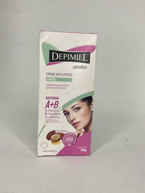 Creme Depilatório Facial Sensitive Sistema A + B 45g - Depimiel