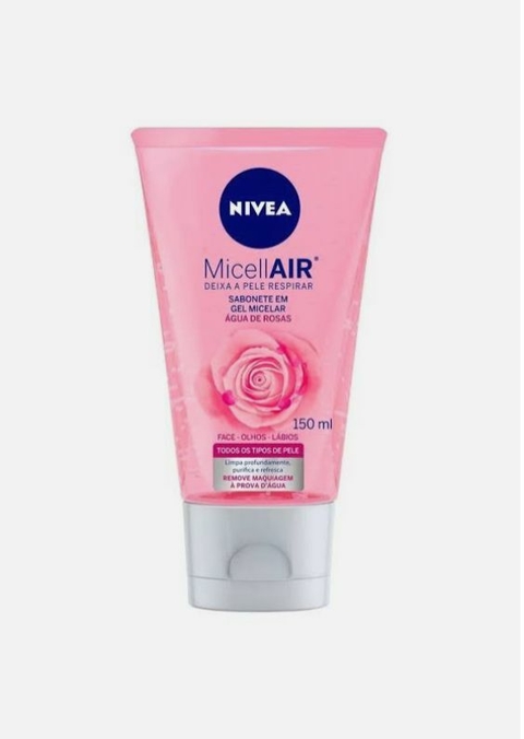Sabonete em Gel MicellAIR Água de Rosas Facial 150ml - Nivea