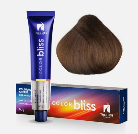 Coloração Sem Amônia Color Bliss 7.32 Louro Médio Dourado Irisado 60g - Tree Liss