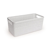 Cesto Juta Alongado Branco Médio 27,7x13,2x11,5cm (257B)