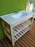 Imagen de Vanitory de Madera con Cajon 1 Metro + Bacha + Griferia Lavatorio Clasica + Rejilla