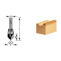 BROCA RANURA EN V 1/4" X 1/2" 180-70