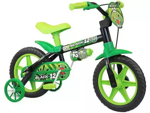 BICICLETA ARO 12 NATHOR BLACK VERDE