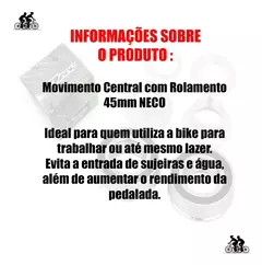 MOV CENTRAL 45MM C/ROL ZINCADO Ref: NCMOC0005 Marca: NECO - loja online