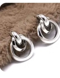Pendientes laminados retro ORO - comprar en línea