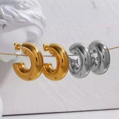 Pendientes aro grueso PLATA en internet