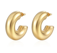 Pendientes aro grueso PLATA