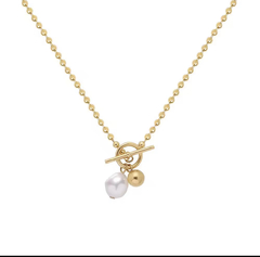 Collar perla circulo - comprar en línea