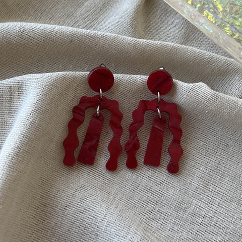 Brinco Ondas Vermelho