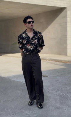 pantalon casual recto gris - Esencia en internet