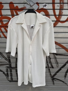 Camisa plisada blanco - Sin Estylo