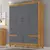Guarda Roupa Casal MS912 4 portas 2 gavetas - Moval