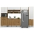 Cozinha Compacta 7 Peças 13 Portas 8 Gavetas PARIS