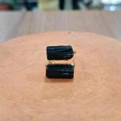 Anel dupla Turmalina negra regulável - comprar online