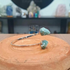 Bracelete Quartzo verde duplo Ajustável
