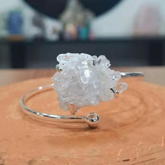 Bracelete curvilíneo Cristal Drusa