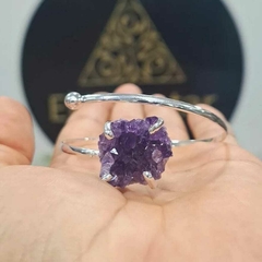 Bracelete curvilíneo Drusa Ametista - comprar online