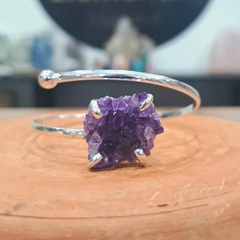 Bracelete curvilíneo Drusa Ametista na internet