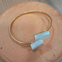 Bracelete Selenita branca dupla